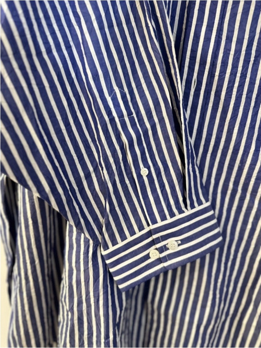 NWT Balenciaga Unisex Oversized Stripped Poplin Shirt Runway Size 3 $1,350 Auth - Picture 7 of 12